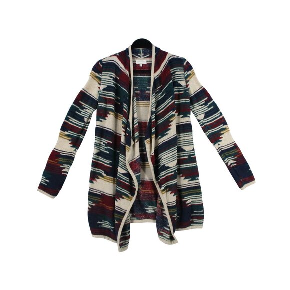 Lucky Brand Womens Aztec Southwestern Open Front Cardigan Sweater Size XS - Picture 1 of 8